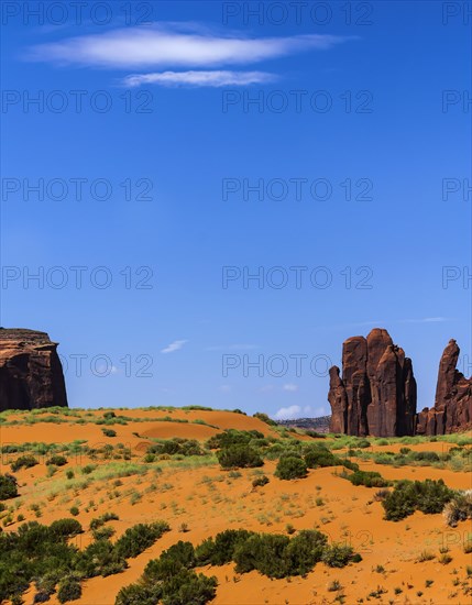 Rock formation in Monument valley