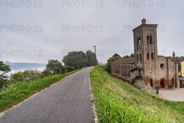 Parish church of Santa Maria Assunta on the Po dyke