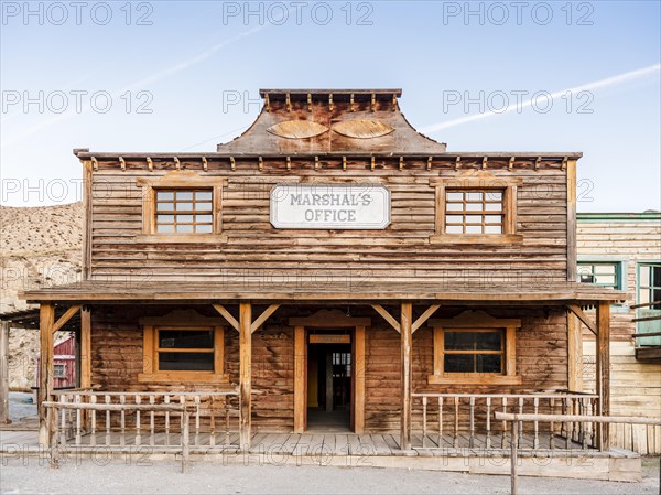 Great view of houses in western style set for movies