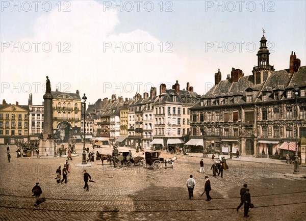 The Great Square of Lille in 1890