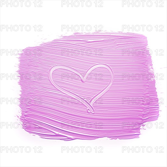 Heart pink smudged paint