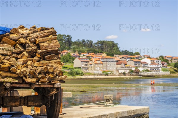 Beautiful old town by the sea with wood Combarro