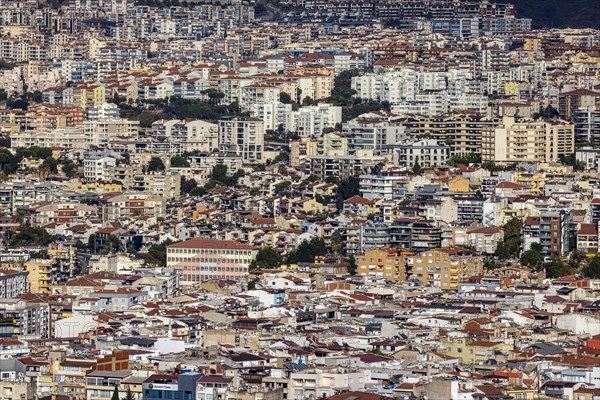 City view of the touristic Turkish harbour town Kusadasi