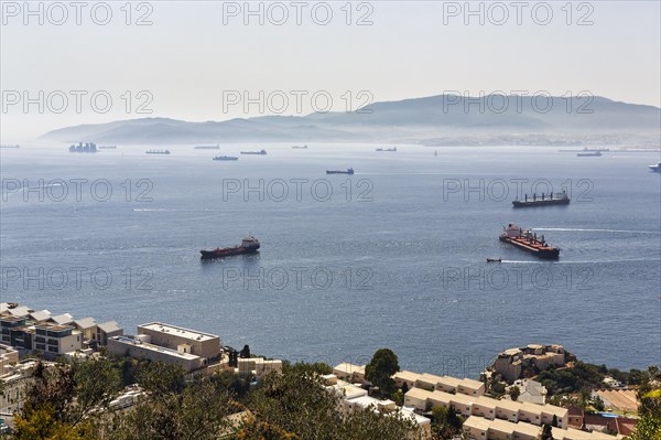 View from the Rock of Gibraltar to the Bay of Algeciras