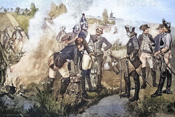 Frederick the Great among his grenadiers