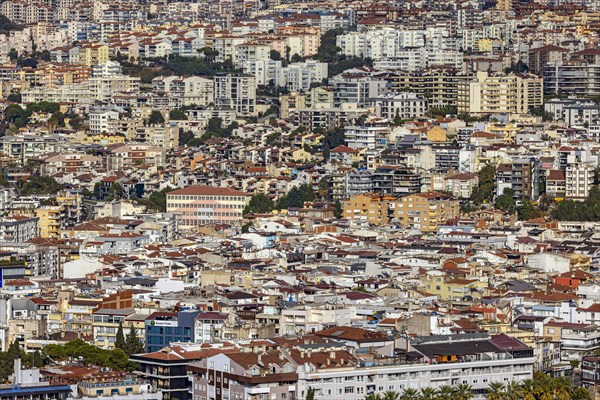 City view of the touristic Turkish harbour town Kusadasi