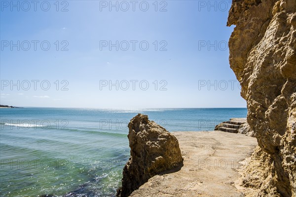 Awesome view of Albufeira cliff with side walk