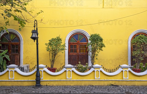 Yellow house facade