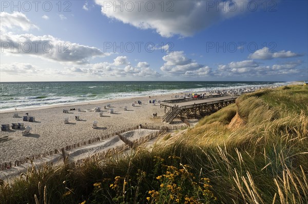 Evening sun on the beach of Kampen on the Red Cliff