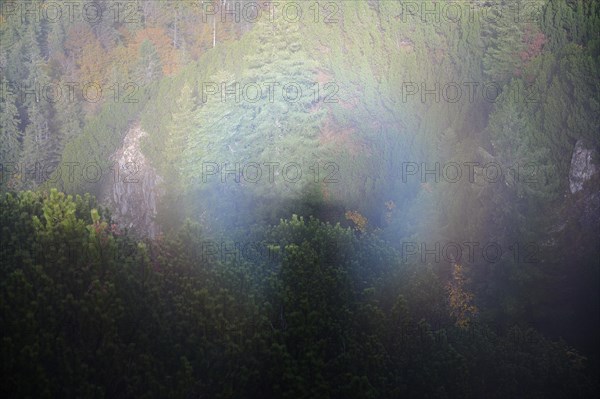 Spectacular incidence of light on mountain landscape