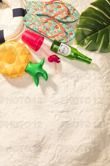Exotic summer vacation items beach