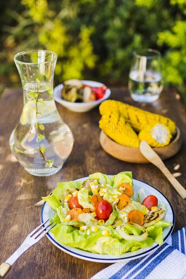 Healthy food served al fresco