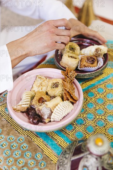 Close up arab pastries