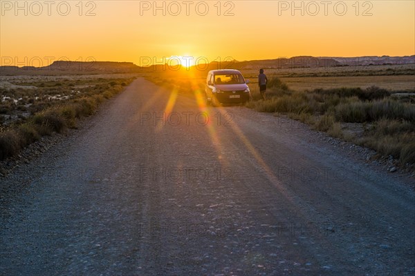 Road in the semi-desert