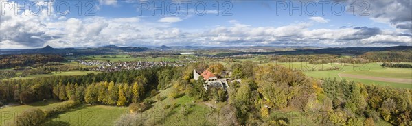 Aerial panorama of Friedingen Castle