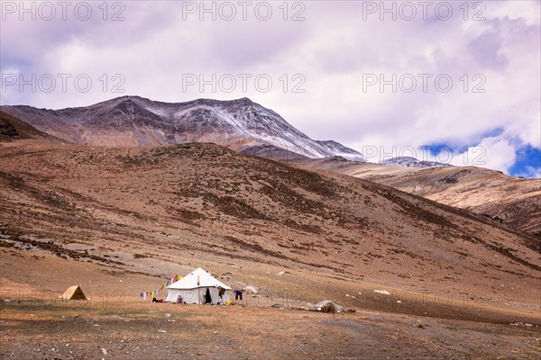 Nomad tent used by the Changpa nomads