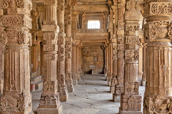 Monuments and buildings in the Qutub Minar complex in Delhi