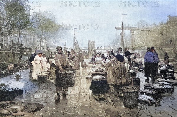 Fish market in Amsterdam