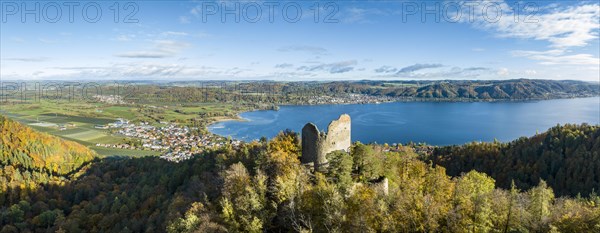 Aerial panorama of Lake Constance