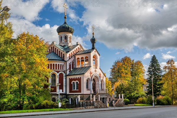 Russian church in autumn