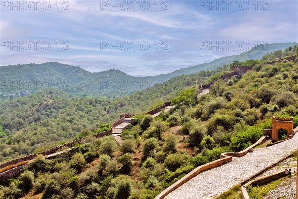 Top view from Amer fort also known as Amber fort