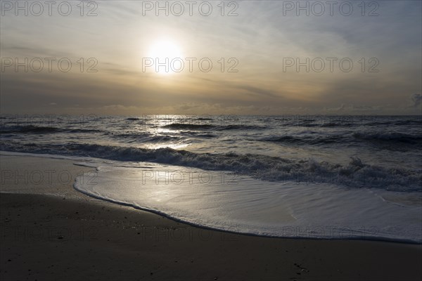 Sunset by the sea near Hvide Sande