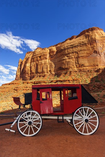 Historic carriage at Monument Valley