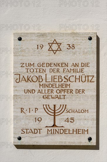 Memorial plaque to Nazi victims and all victims of violence