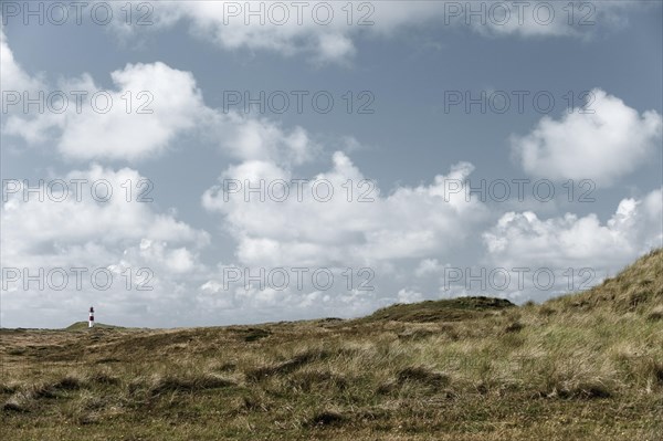 Dune landscape and lighthouse at Ellenbogen