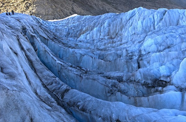 Glacier crevasses on the Aletsch Glacier
