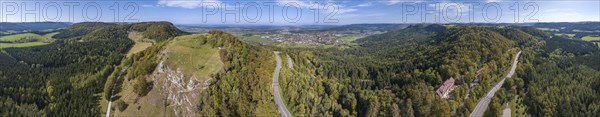 The Lochen Pass and Weilstetten in the foreground