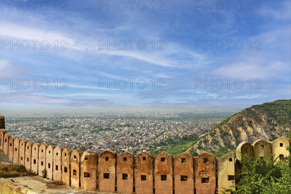 Aerial view of the Jaipur city from the Nahargarh fort