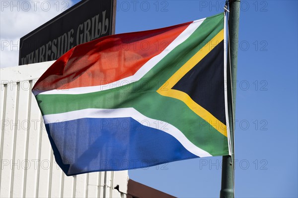 Flag South Africa. Cape Town