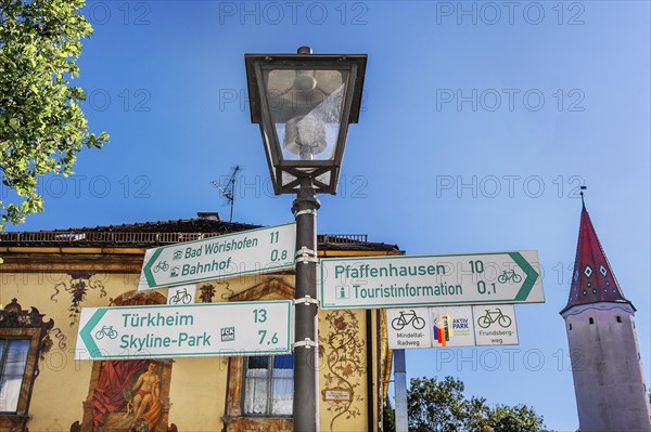 Lantern with signposts