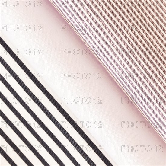 Folded black pink stripes fabric