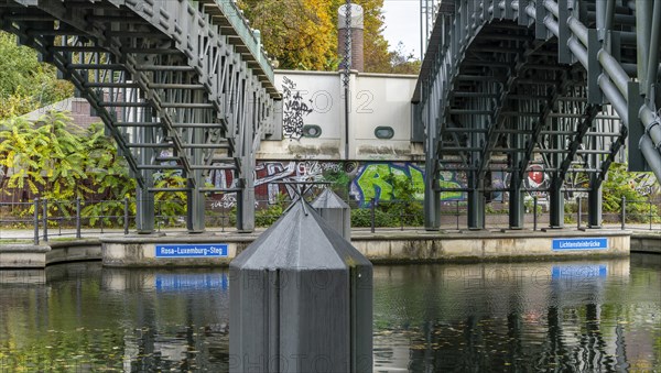 Lichtenstein Bridge and Rosa Luxemburg Footbridge