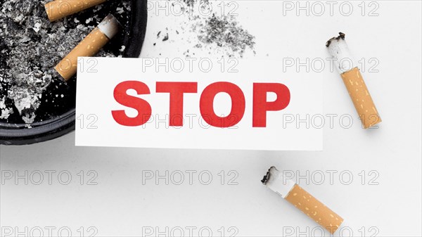 Close up stop smoking