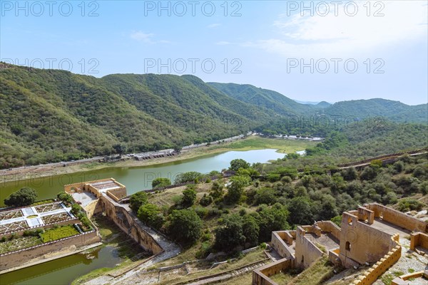 Top view from Amer fort also known as Amber fort