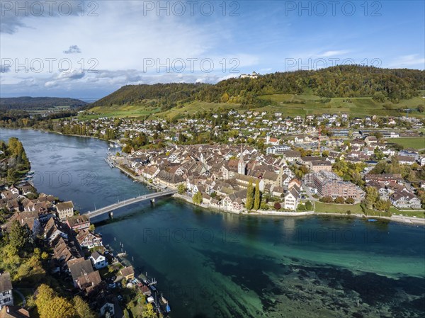Aerial view of the town of Stein am Rhein