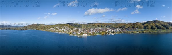 Aerial panorama of Lake Constance