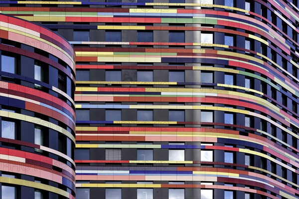 Colourful facade on an office building