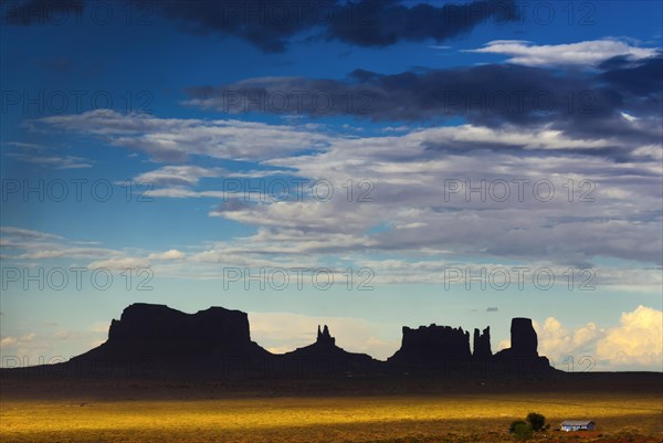 Silhouette of Monument Valley
