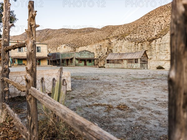 Great view of Outdoors western style set for movies