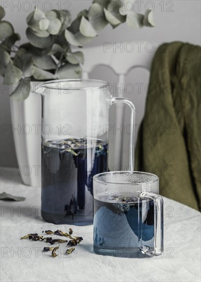 Healthy blue drink composition table