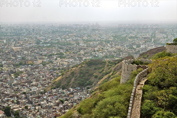 Aerial view of the Jaipur city from the Nahargarh fort