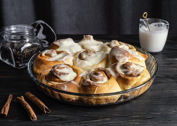 Delicious cinnamon rolls arrangement