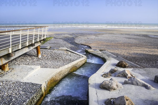 Outfall on beach