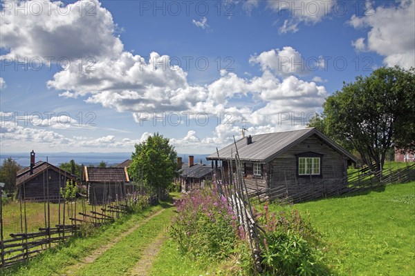 Traditional old wooden cottages