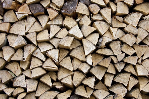 Pile of stacked firewood