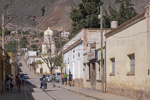 Street with adobe houses in the town San Francisco de Tilcara